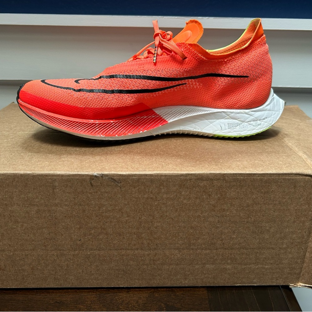 Nike Men Orange and White Athletic Shoes with Cushioned Midsole